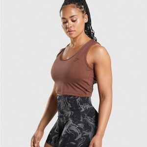 Gymshark GS POWER OPEN BACK CROPPED Athletic Workout Running TANK